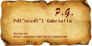 Pánczél Gabriella névjegykártya