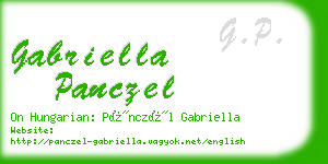 gabriella panczel business card